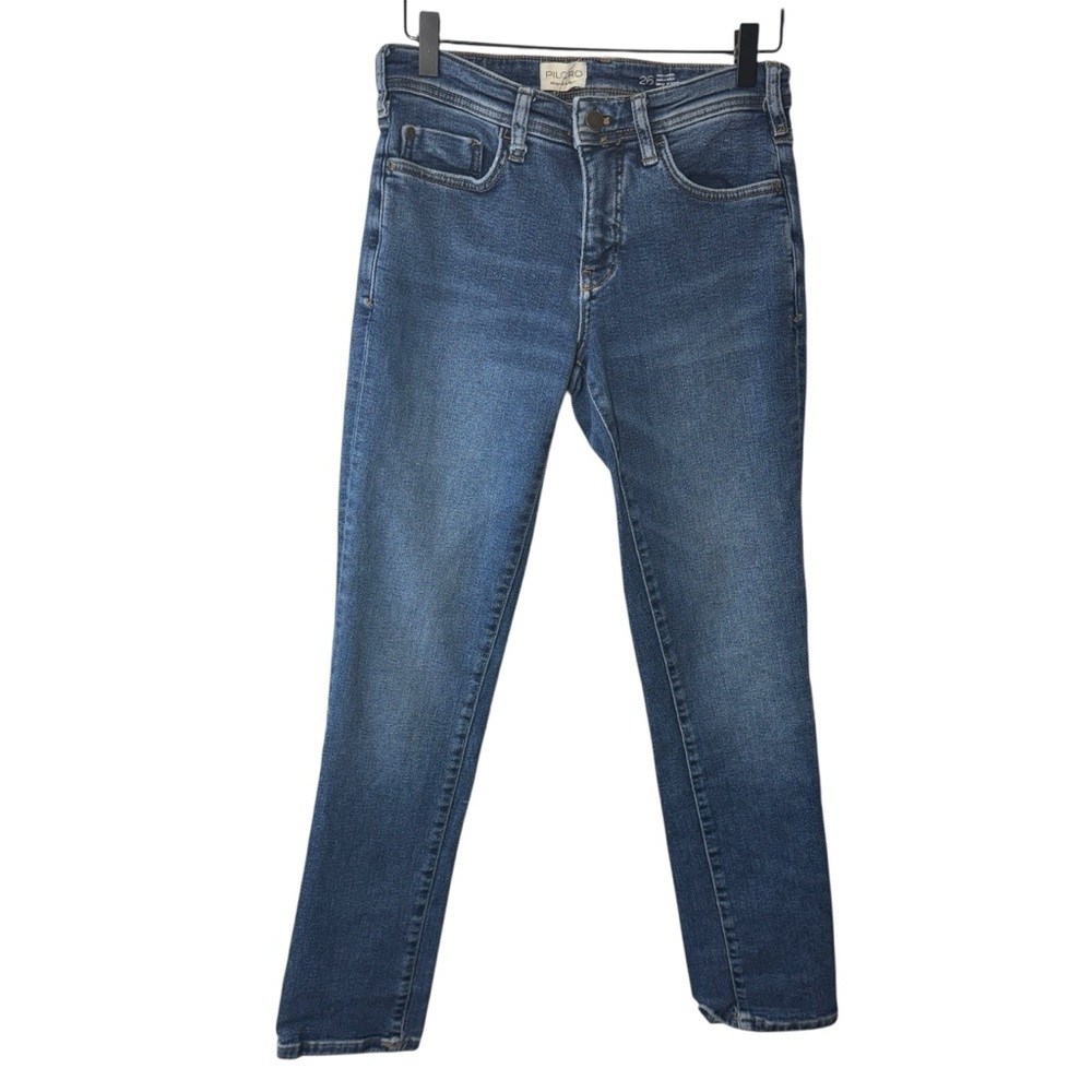 Athropologie Pilcro Slim Straight Leg Denim Blue Jeans Size 26